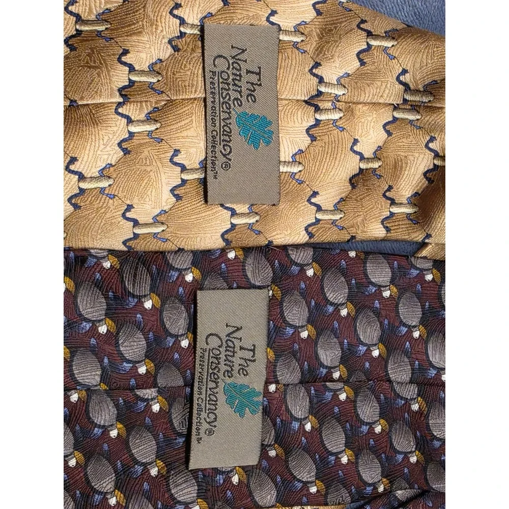 The Nature Conservancy Silk Tie Lot Poison Dart Frog Sea Turtle Karen Wertz